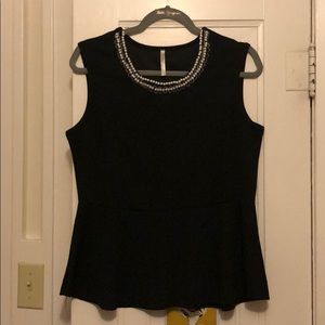 Black Peplum Top